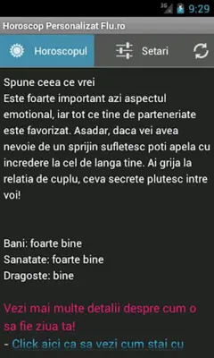 Horoscop Personalizat Flu.ro android App screenshot 1